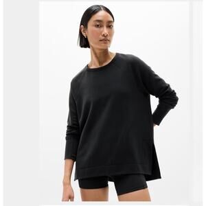 Athleta Coaster Luxe Recover Sweatshirt in black size M